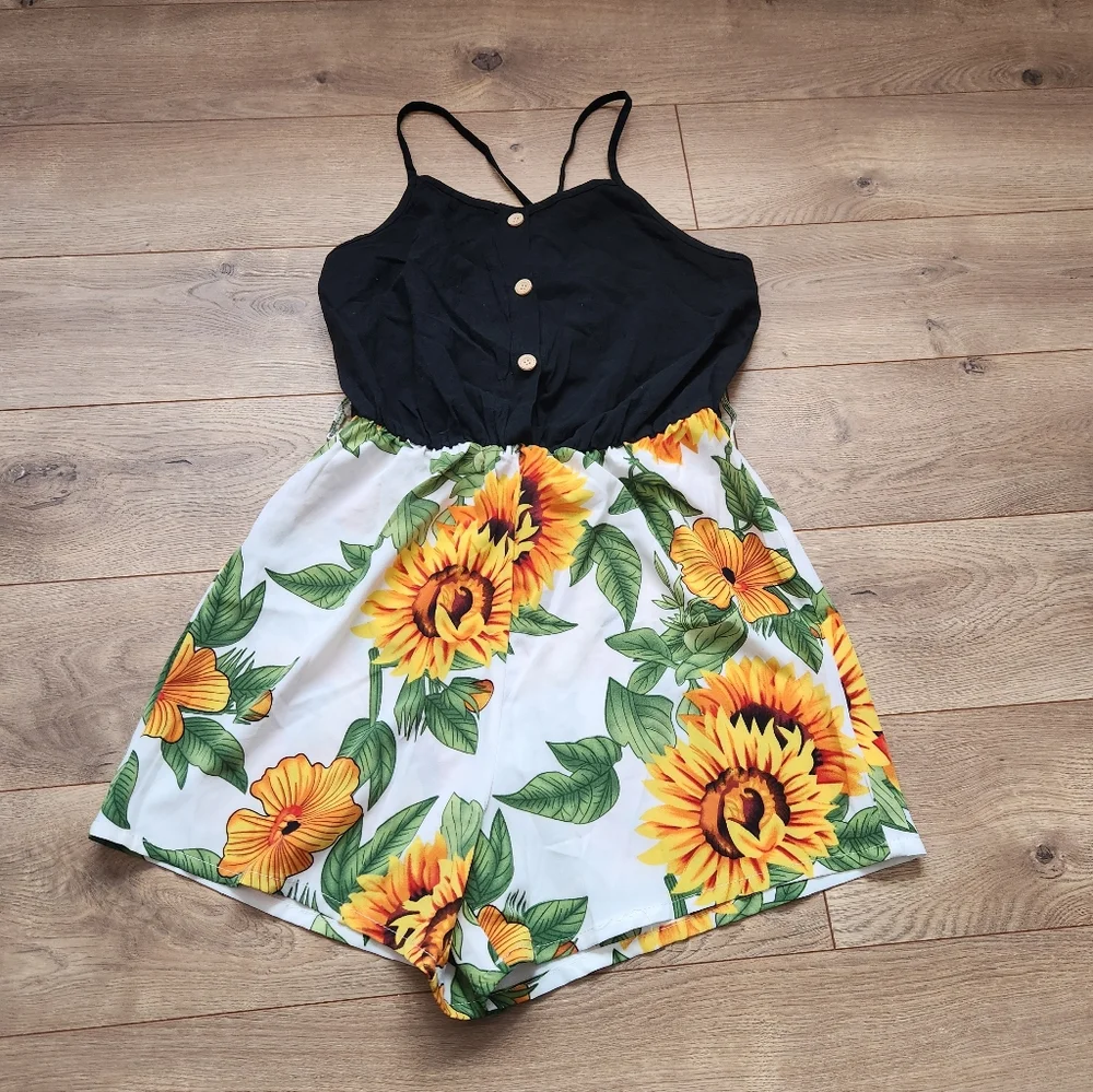NWT medium Sunflower Romper